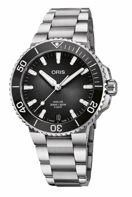 ORIS Mod. AQUIS DATE CALIBRE 400 41,5MM -5 DAYS POWER RESERVE, 300M, CERAMIC BEZEL