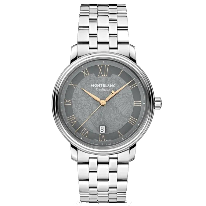 Montblanc orologio Tradition Automatic Date 40 mm grigio automatico acciaio 132433