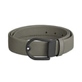 Montblanc cintura da 35 mm in pelle grigia medio con fibbia a ferro di cavallo 199633