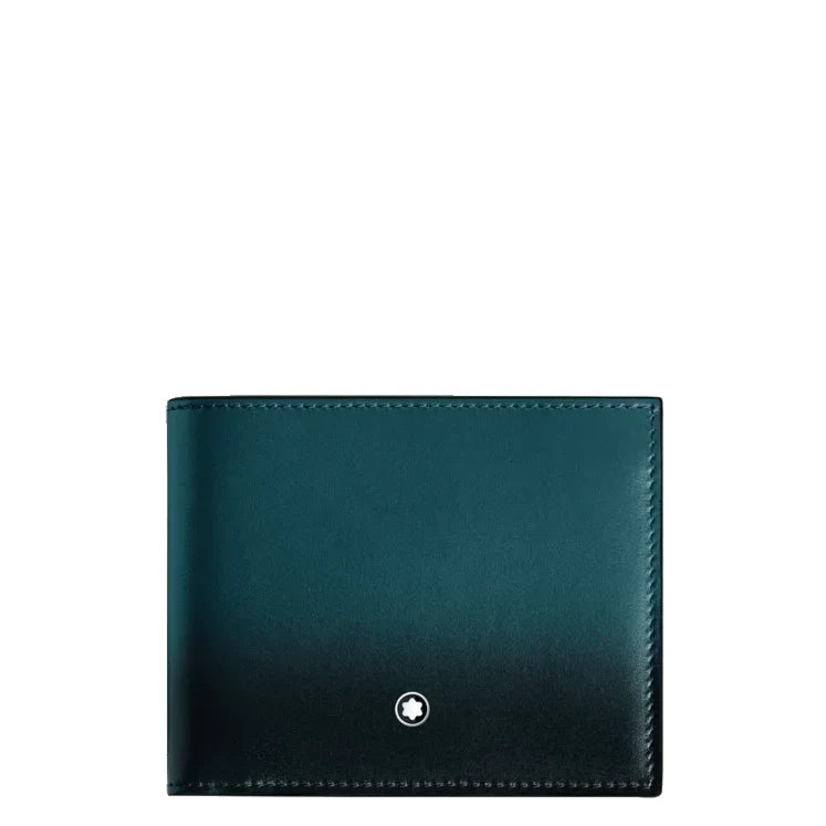 Montblanc portafoglio 6 scomparti Meisterstück blu cipro 198800