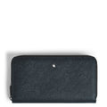 Montblanc portafoglio 12 scomparti con cerniera Sartorial tweed blu 220365