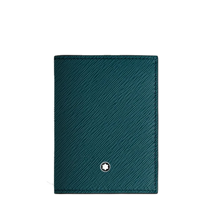 Montblanc portafoglio mini 4 scomparti Sartorial Blu Cipro 198871