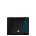 Montblanc portafoglio 6 scomparti con porta carte amovibile Soft blu legion 198745