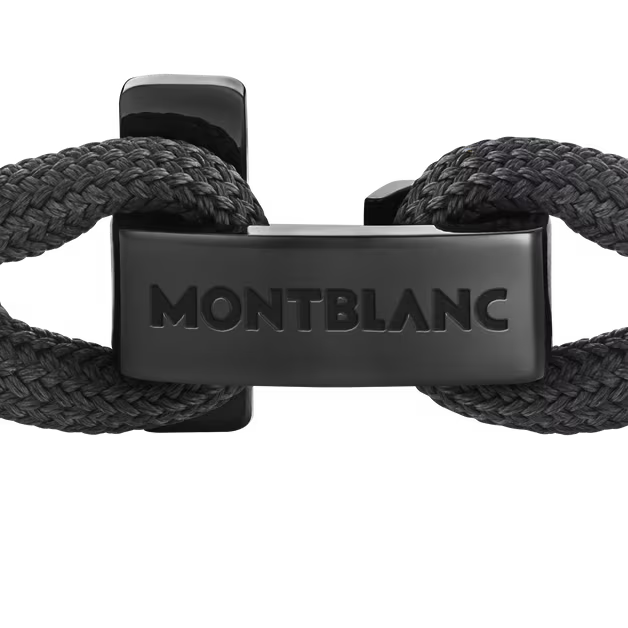 Montblanc bracciale Montblanc con chiusura a T nero misura S 130860 60
