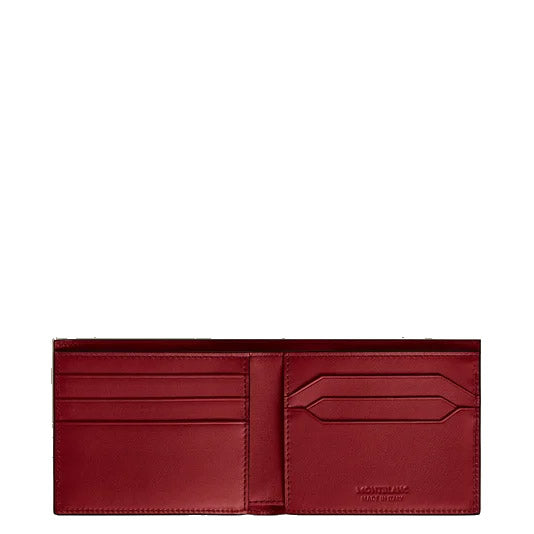 Montblanc portafoglio 6 scomparti Meisterstück ruggine scuro 198805
