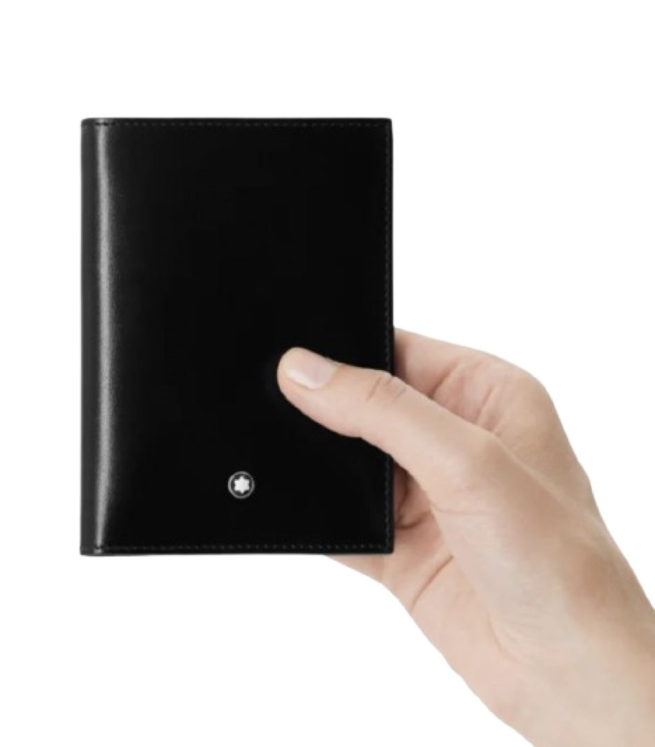 Montblanc portafoglio 7 scomparti e porta documento d'identità Meisterstück nero 198380