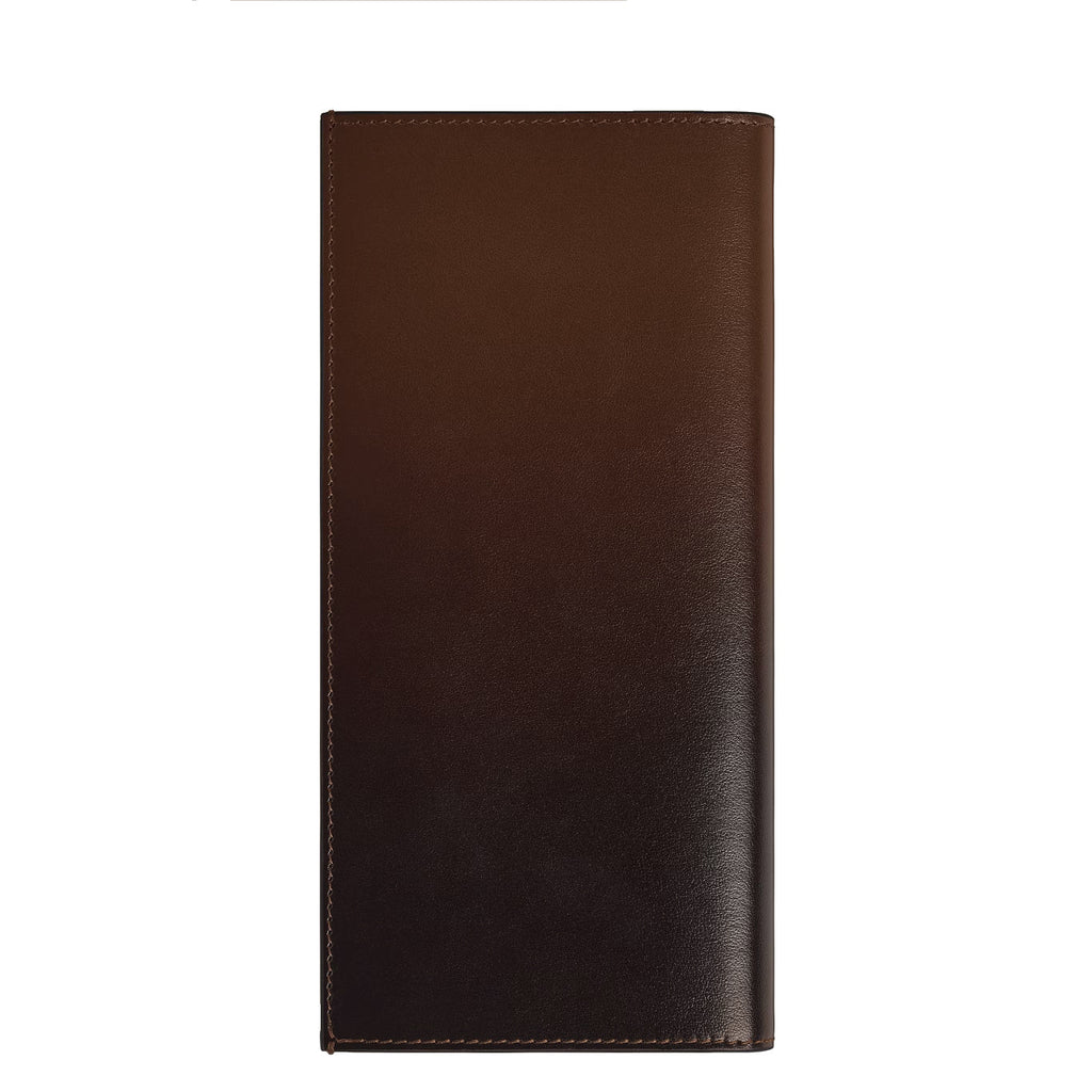 Montblanc portafoglio 14 scomparti Meisterstück, tasca con cerniera sfumato marrone 220318