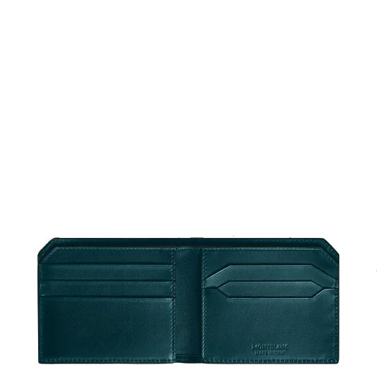 Montblanc portafoglio 6 scomparti con porta carte amovibile Soft blu legion 198745