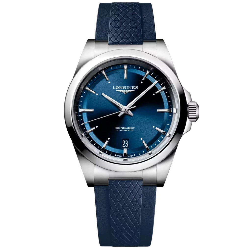 Longines orologio Conquest 38mm blu automatico acciaio L3.720.4.92.9