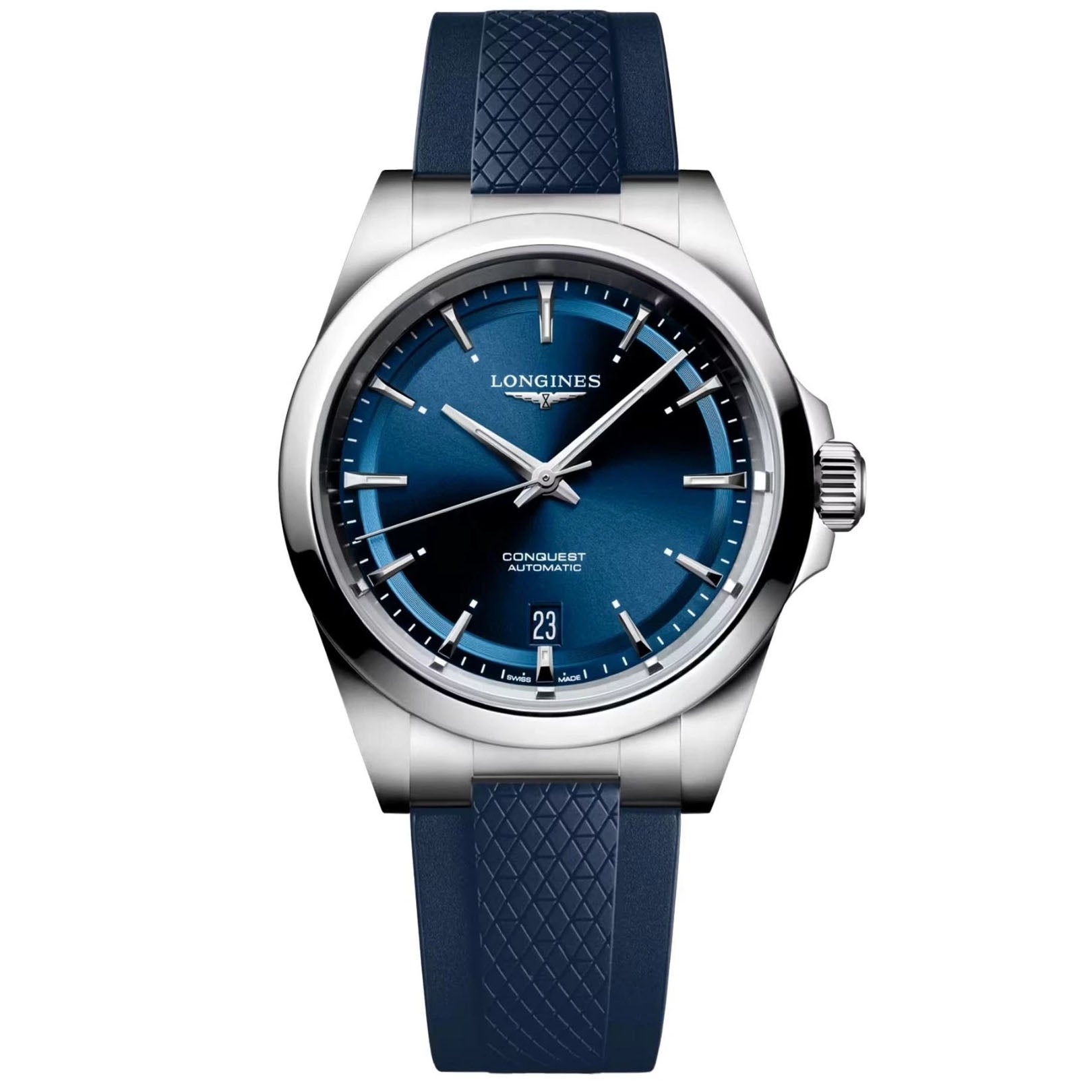 Longines orologio Conquest 38mm blu automatico acciaio L3.720.4.92.9