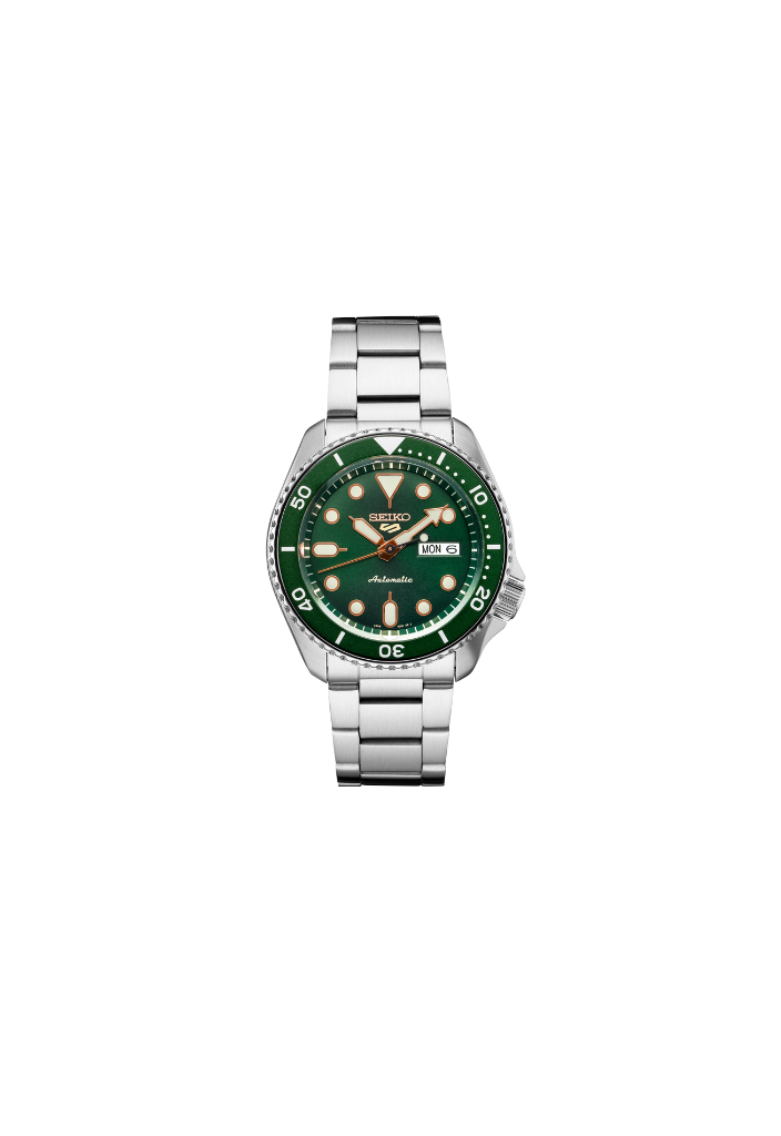 Seiko 5 Sports SRPD63K1 – Automatico, Ghiera girevole,  Verde, Cassa 42,5 mm