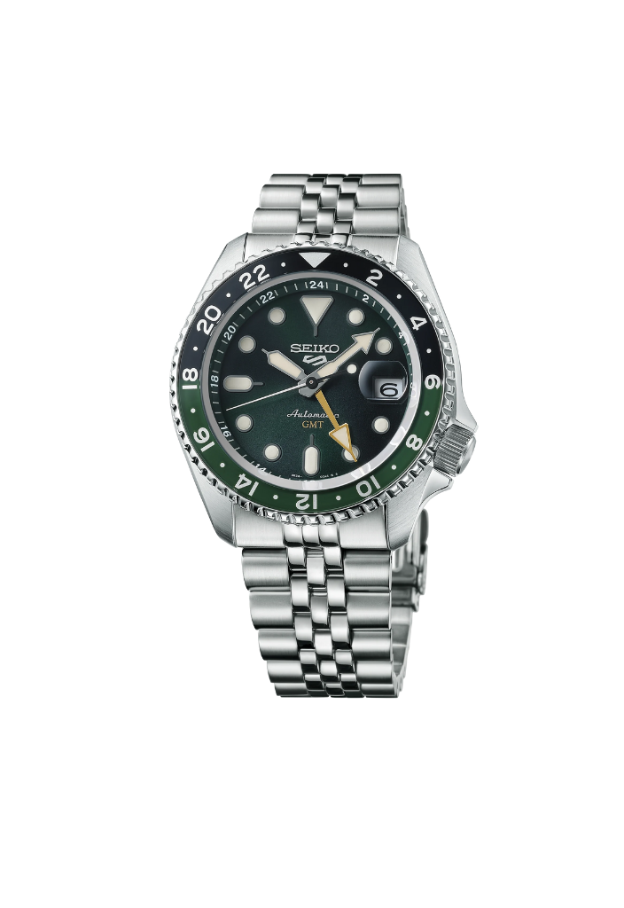 Seiko 5 Sports SSK035 – Automatico GMT, Quadrante Verde, 42,5mm, Acciaio, Codice prodotto SSK035