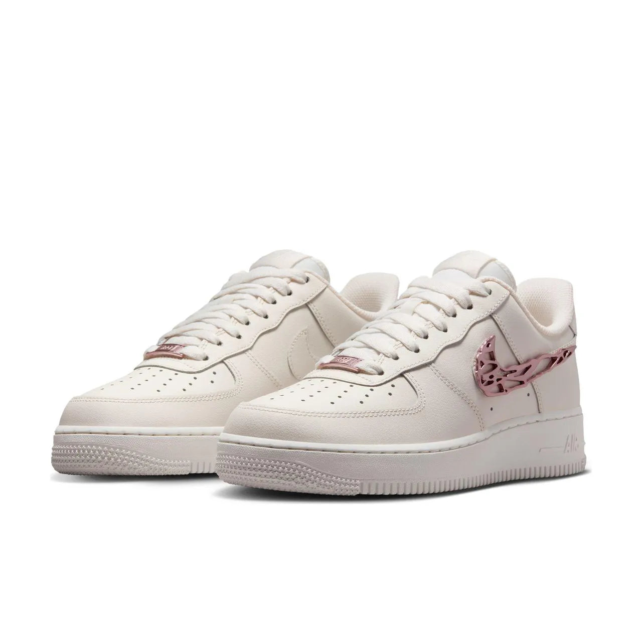 Nike Air Force 1 Low Liquid Metal Swoosh Metallic Rose Gold