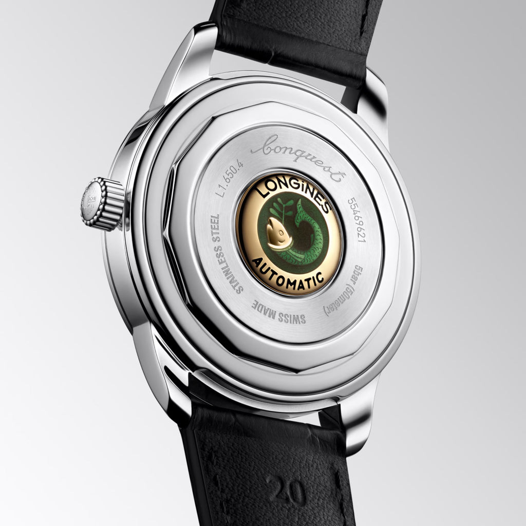 Longines orologio Conquest Heritage 40mm verde automatico acciaio L1.650.4.02.2