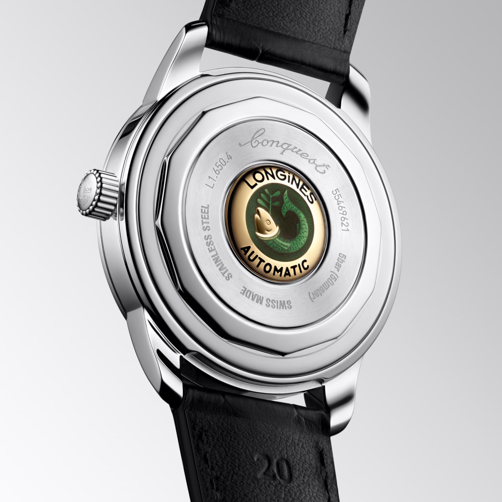 Longines orologio Conquest Heritage 40mm verde automatico acciaio L1.650.4.02.2