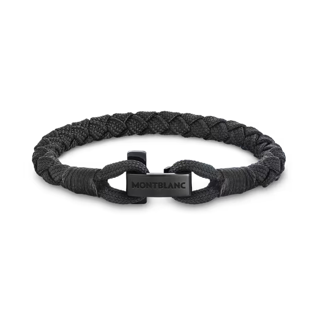 Montblanc bracciale Montblanc con chiusura a T nero misura M 130861 63