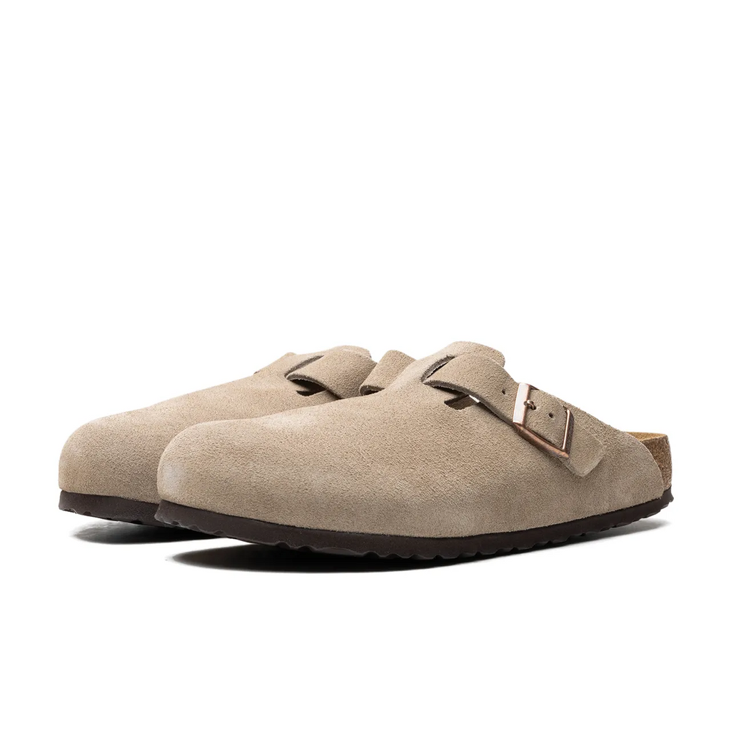 Birkenstock Boston Soft Footbed Suede Taupe