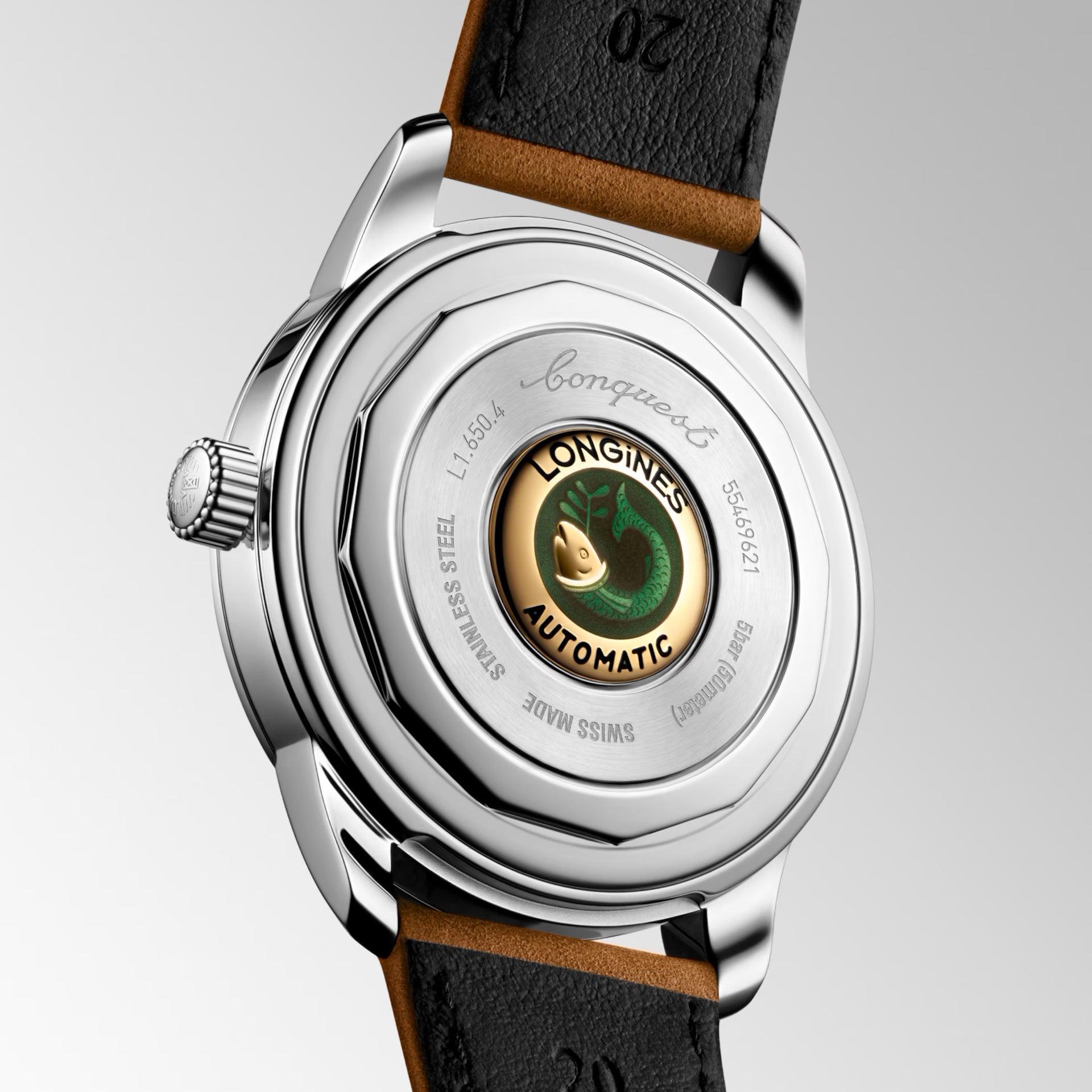 Longines orologio Conquest Heritage 40mm argento automatico acciaio L1.650.4.72.2