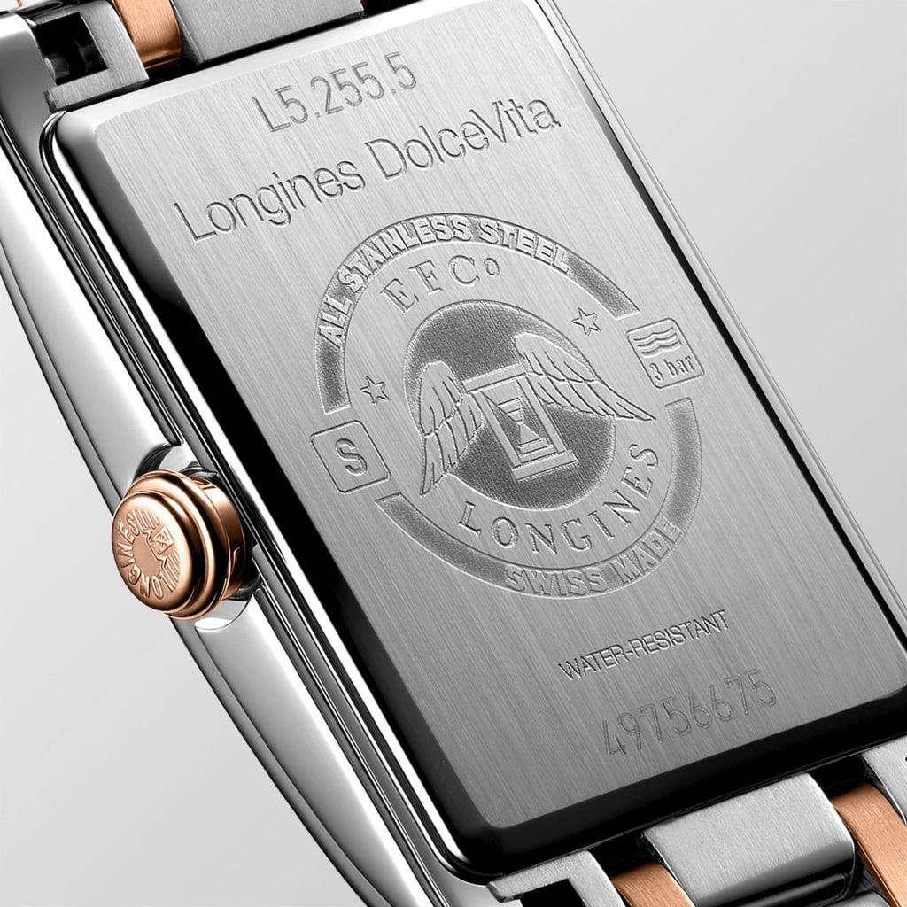Longines orologio DolceVita 20,8x32mm bianco quarzo acciaio L5.255.5.75.7