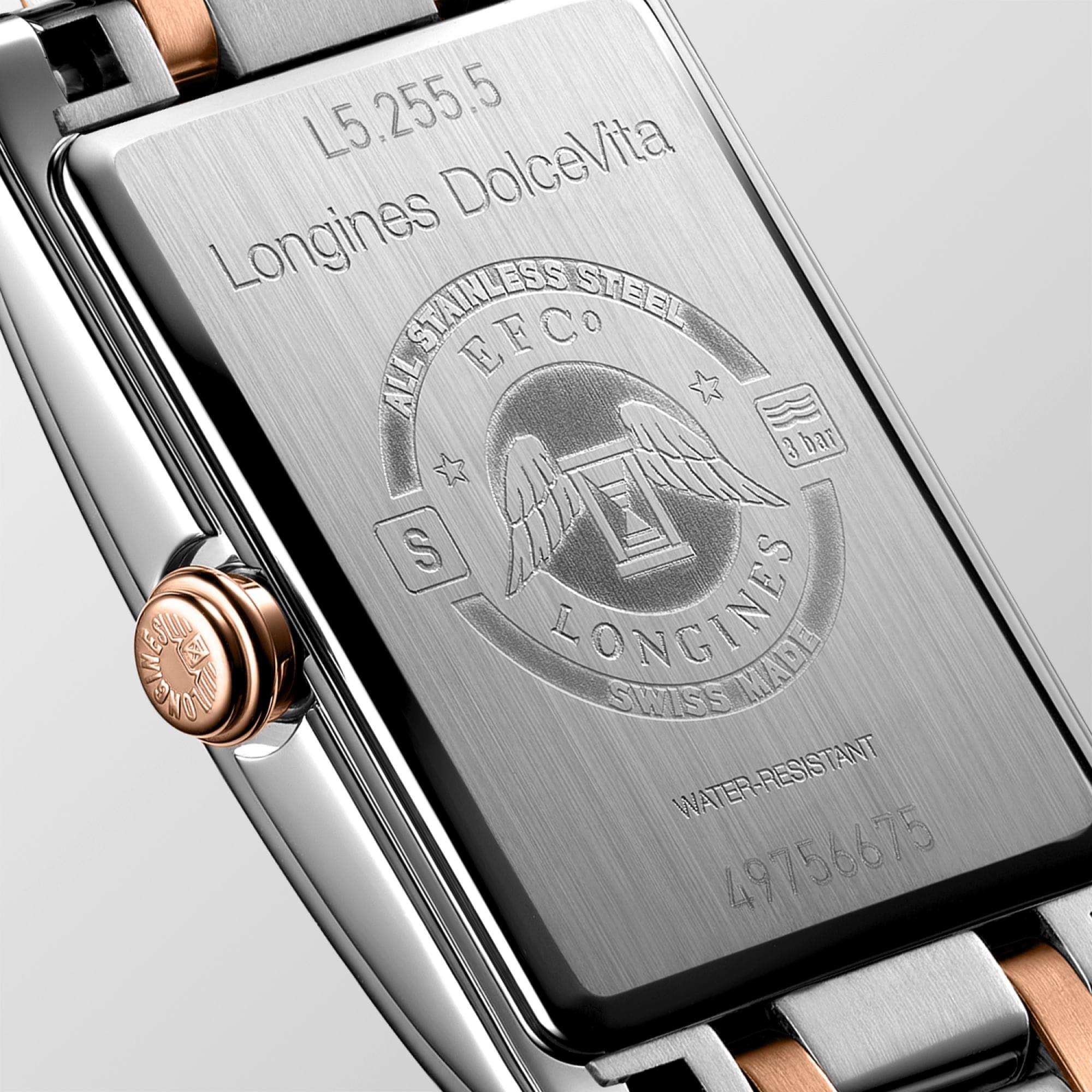 Longines orologio DolceVita 20,8x32mm bianco quarzo acciaio L5.255.5.75.7