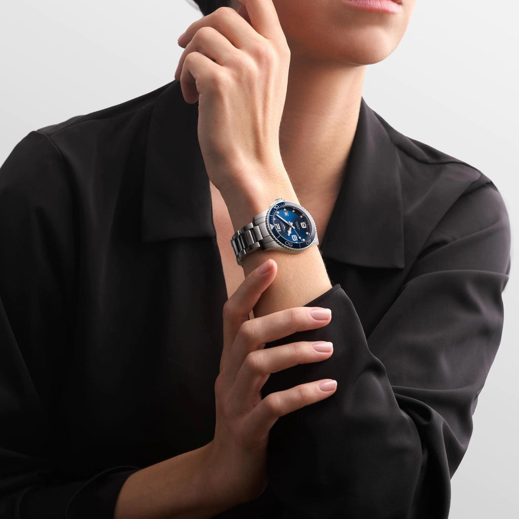 Longines orologio HydroConquest 39mm blu automatico acciaio L3.780.4.96.6