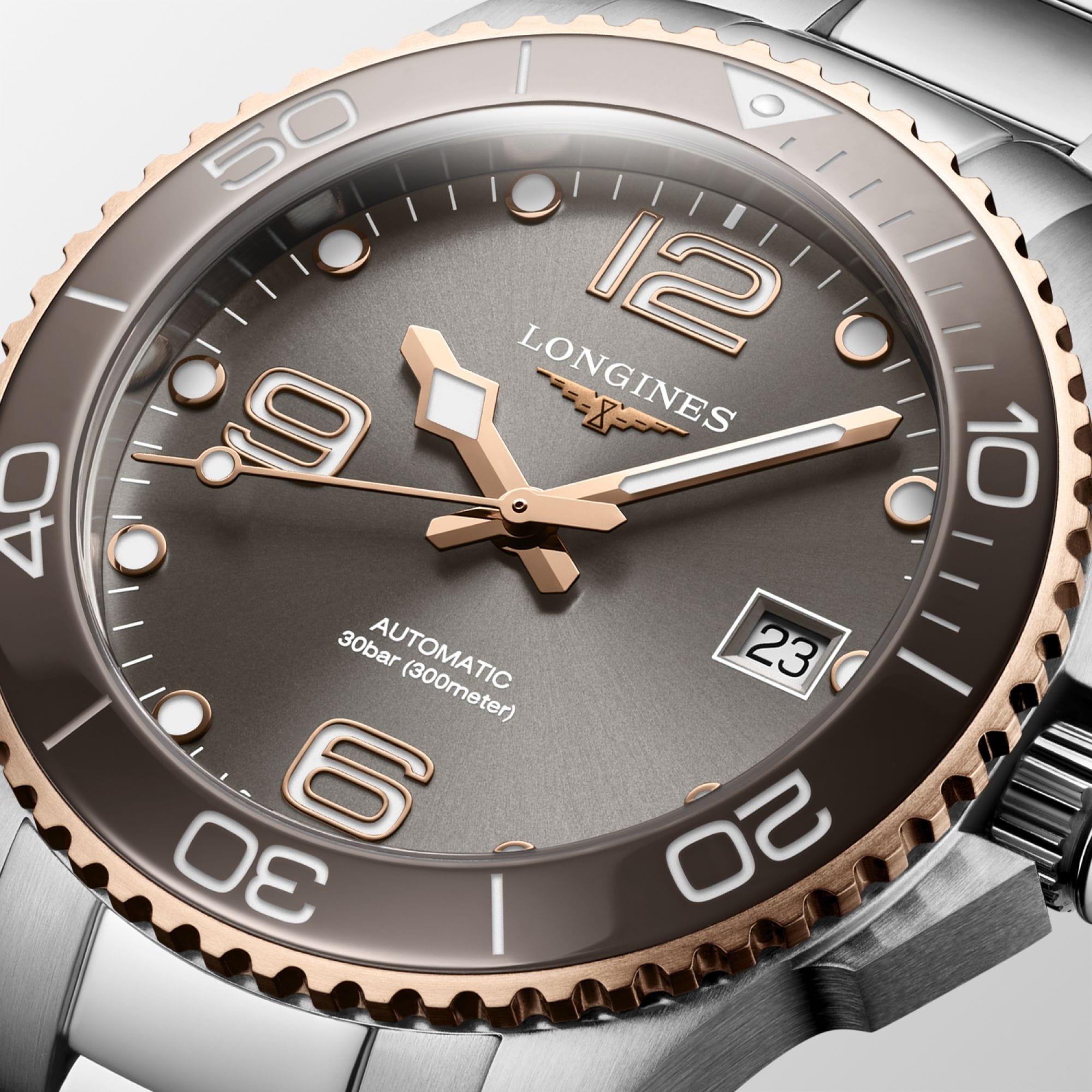 Longines orologio HydroConquest 39mm grigio automatico acciaio L3.780.3.78.6