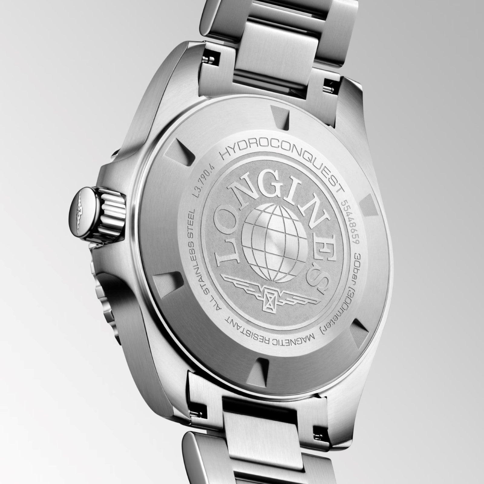 Longines orologio Hydroconquest GMT 41mm blu automatico acciaio L3.790.4.96.6