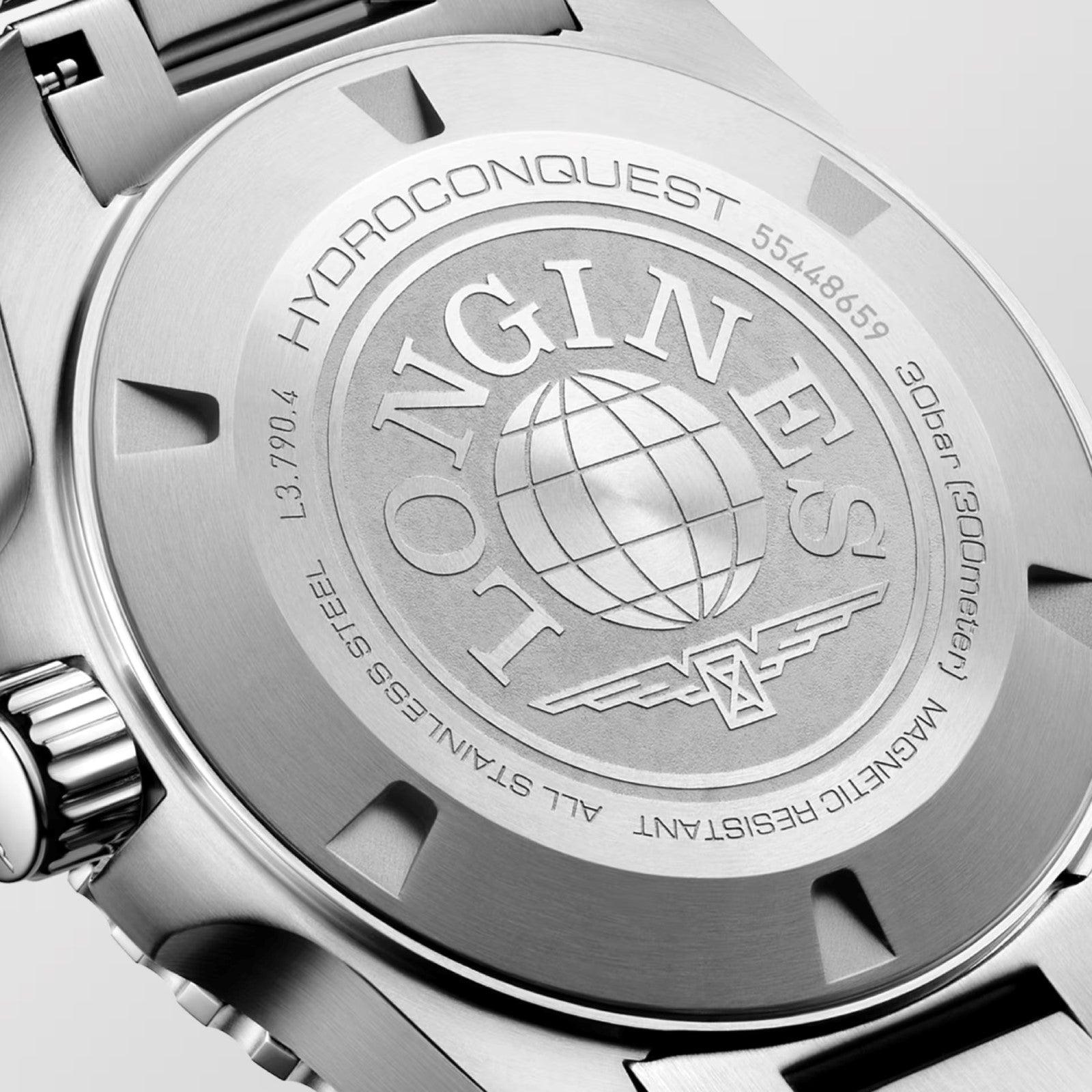 Longines orologio Hydroconquest GMT 41mm blu automatico acciaio L3.790.4.96.6