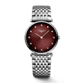 Longines orologio La Grande Classique 29mm bordeaux quarzo acciaio L4.512.4.91.6