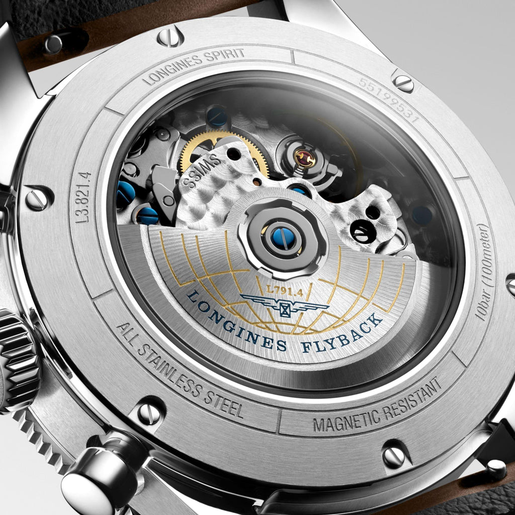 Longines orologio Spirit Flyback 42mm automatico acciaio L3.821.4.53.2