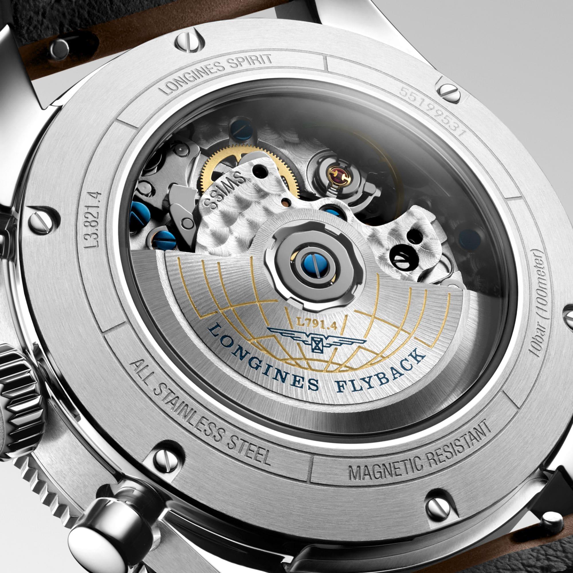 Longines orologio Spirit Flyback 42mm automatico acciaio L3.821.4.53.2