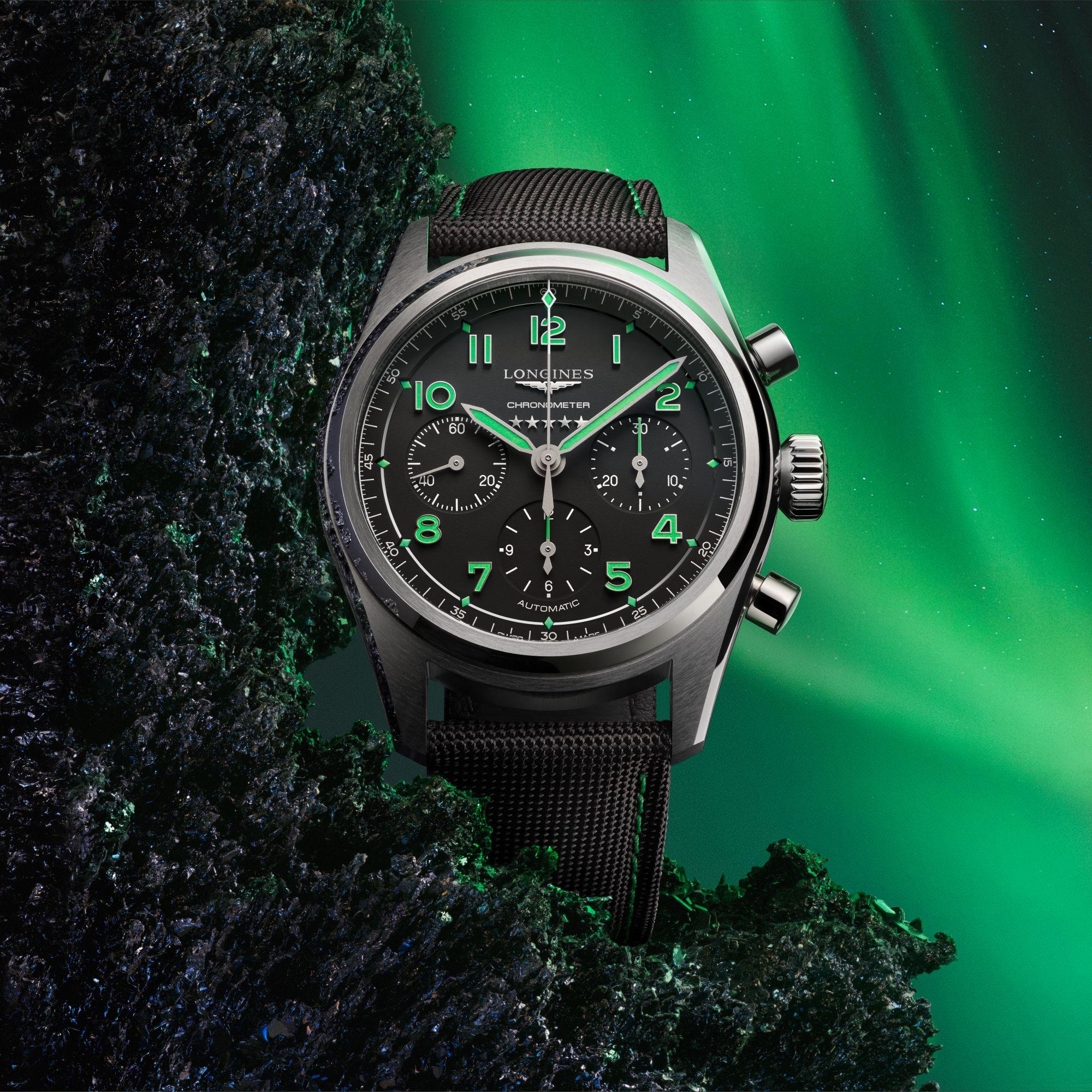 Longines orologio Spirit Pioneer Edition 42mm nero automatico titanio L3.829.1.53.2