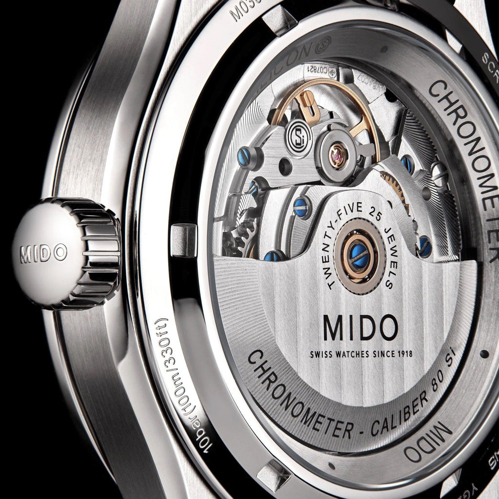 Mido orologio Multifort M Chronometer COSC 42mm verde automatico acciaio M038.431.11.097.00