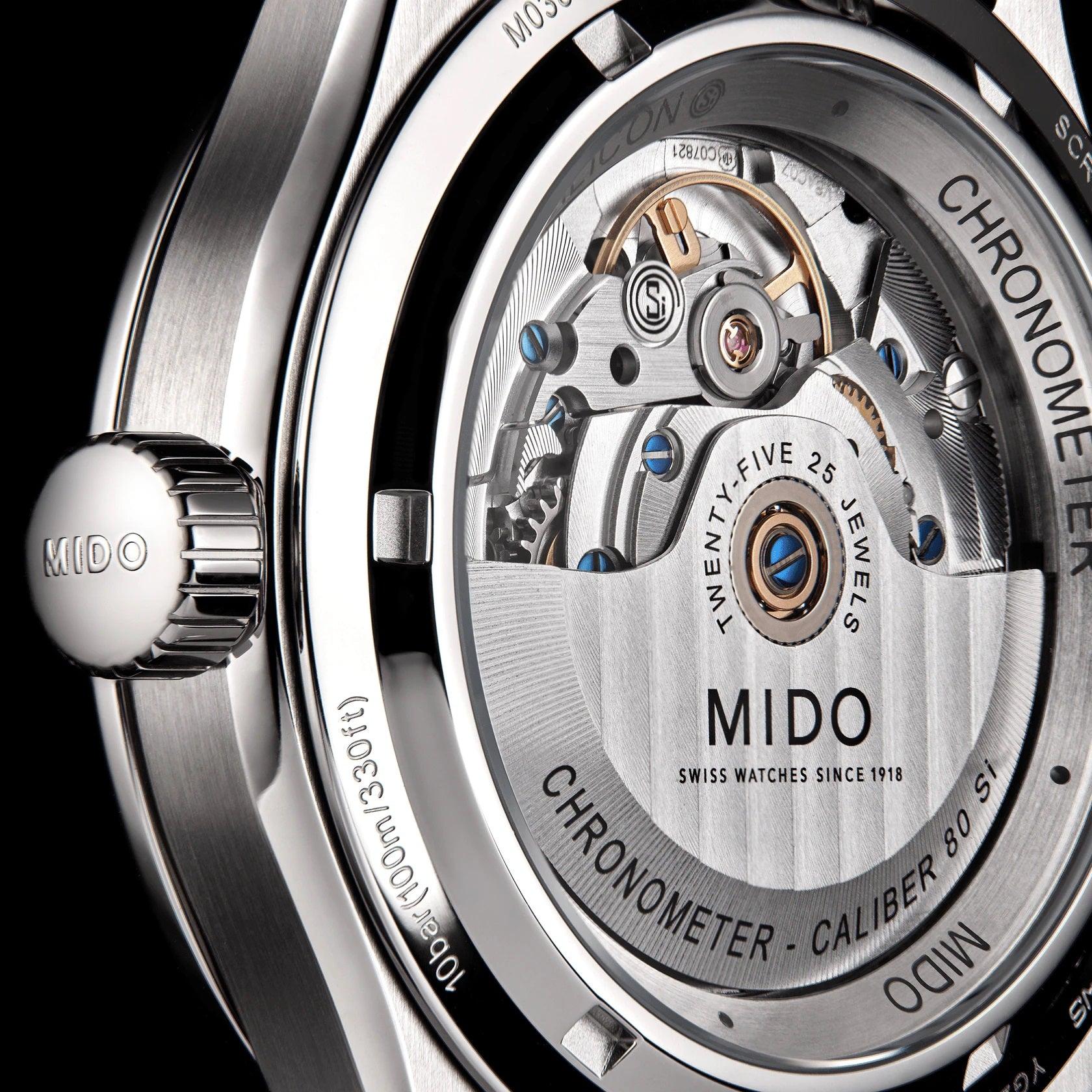 Mido orologio Multifort M Chronometer COSC 42mm verde automatico acciaio M038.431.11.097.00