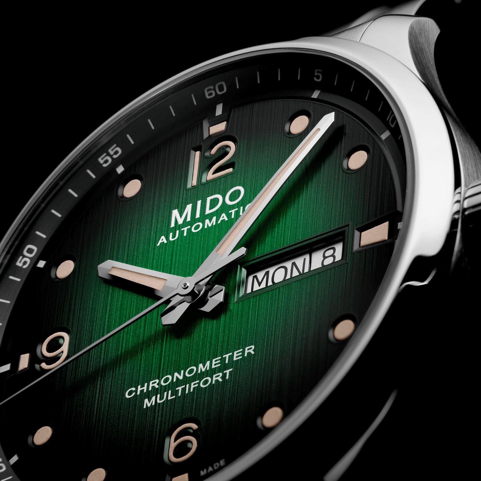 Mido orologio Multifort M Chronometer COSC 42mm verde automatico acciaio M038.431.11.097.00