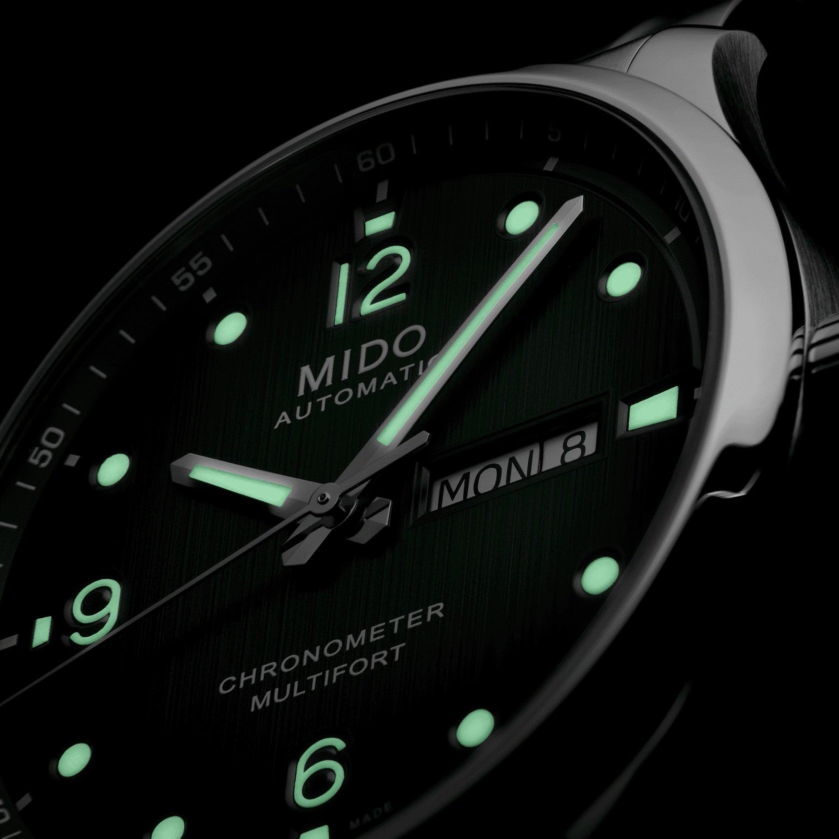 Mido orologio Multifort M Chronometer COSC 42mm verde automatico acciaio M038.431.11.097.00