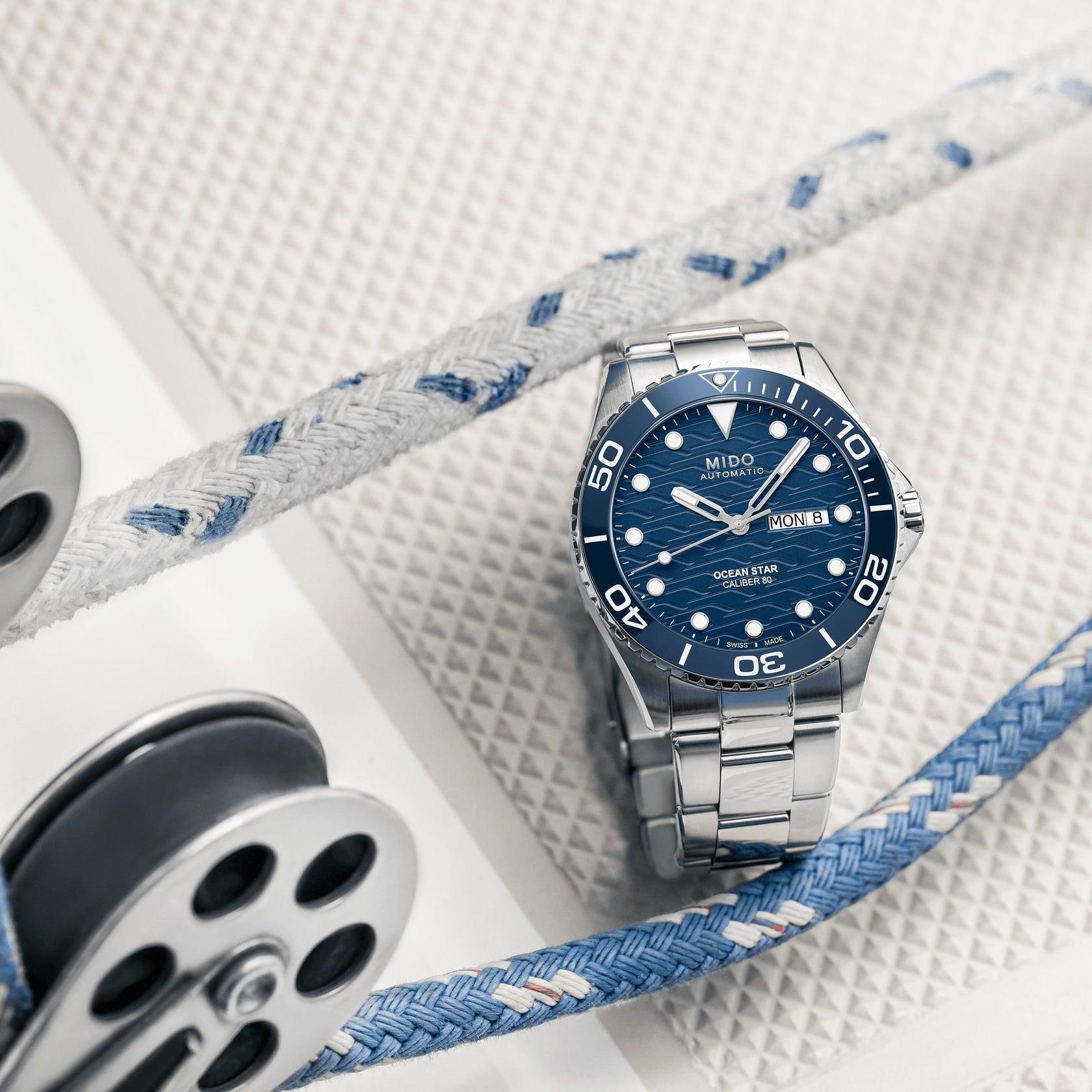 Mido orologio Ocean Star 200C 42mm blu automatico acciaio M042.430.11.041.00
