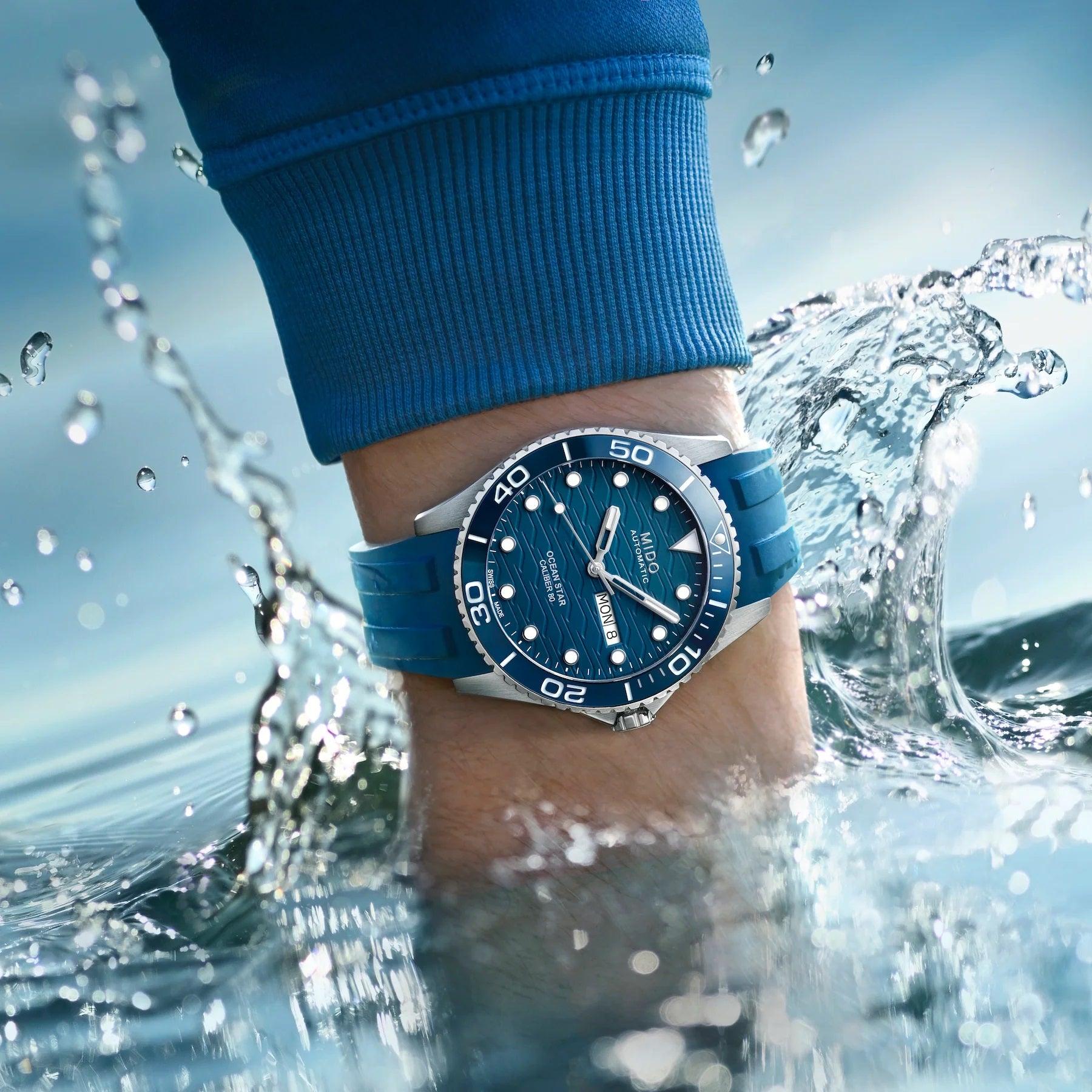 Mido orologio Ocean Star 200M 42mm blu automatico acciaio M042.430.17.041.00