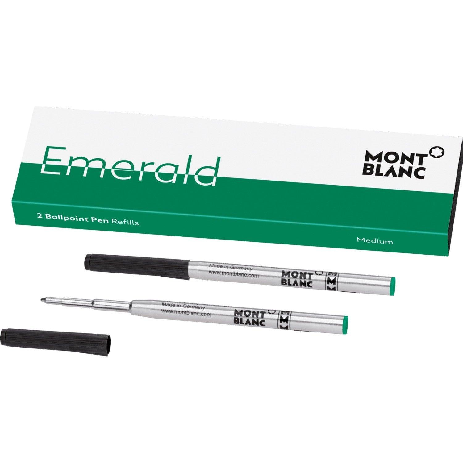 Montblanc 2 refill per penna a sfera (M) Emerald Green ( verde smeraldo ) 118126