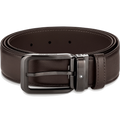 Montblanc cintura 35mm fibbia rettangolare pelle marrone sfumata 129456