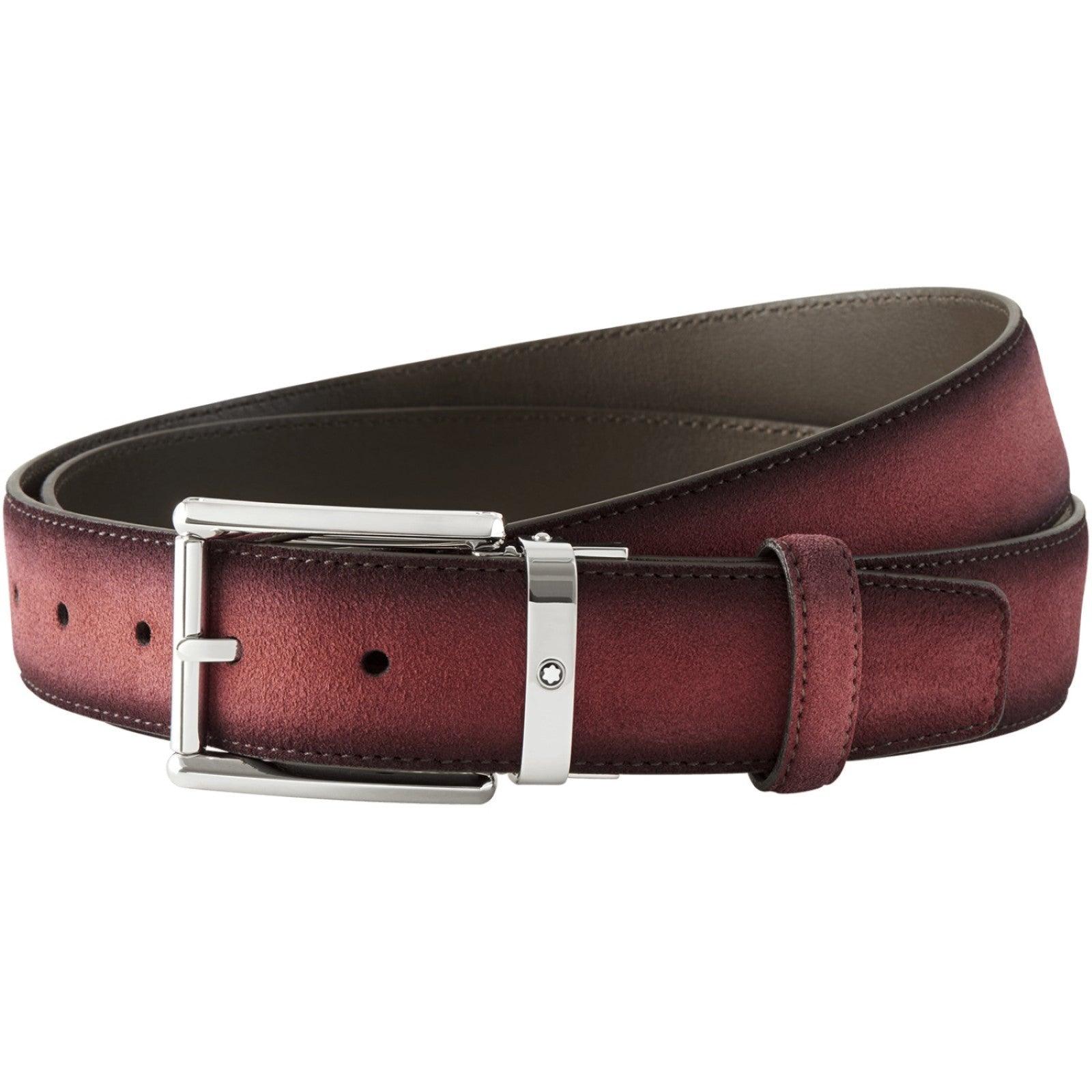 Montblanc cintura regolabile sfumato bordeaux 116723