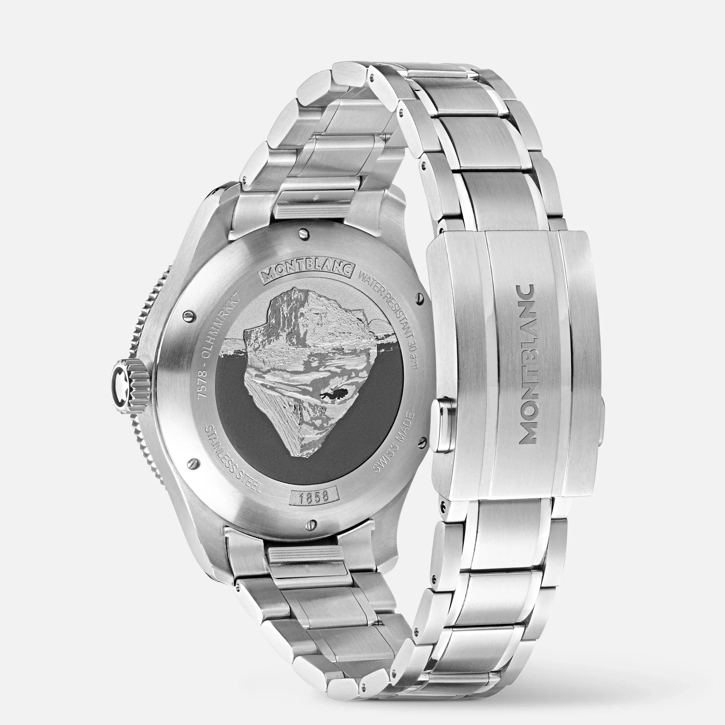 Montblanc orologio 1858 Ice Sea Automatic Date 41mm nero automatico acciaio 129371