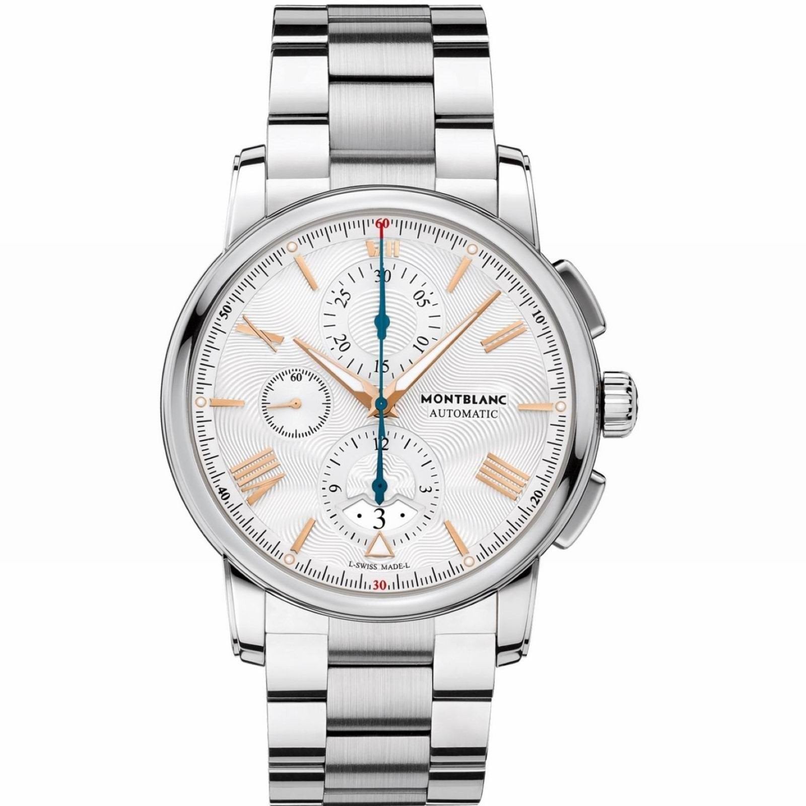 Montblanc orologio 4810 Chronograph 43mm argento automatico acciaio 114856
