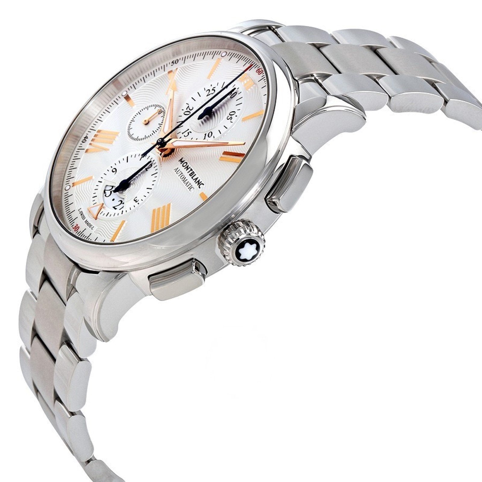 Montblanc orologio 4810 Chronograph 43mm argento automatico acciaio 114856