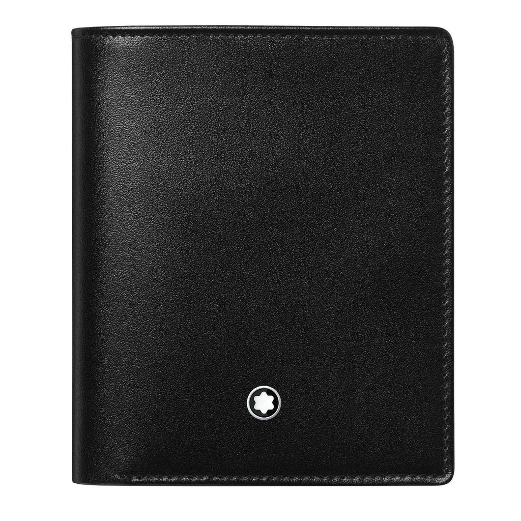 Montblanc porta biglietti da visita con scomparto banconote e tasca a vista Meisterstück nero 130085
