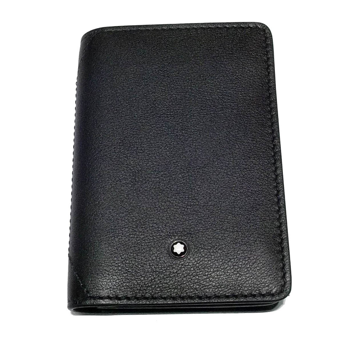 Montblanc porta biglietti da visita con soffietto a U Meisterstück Sfumato navy blu 123726