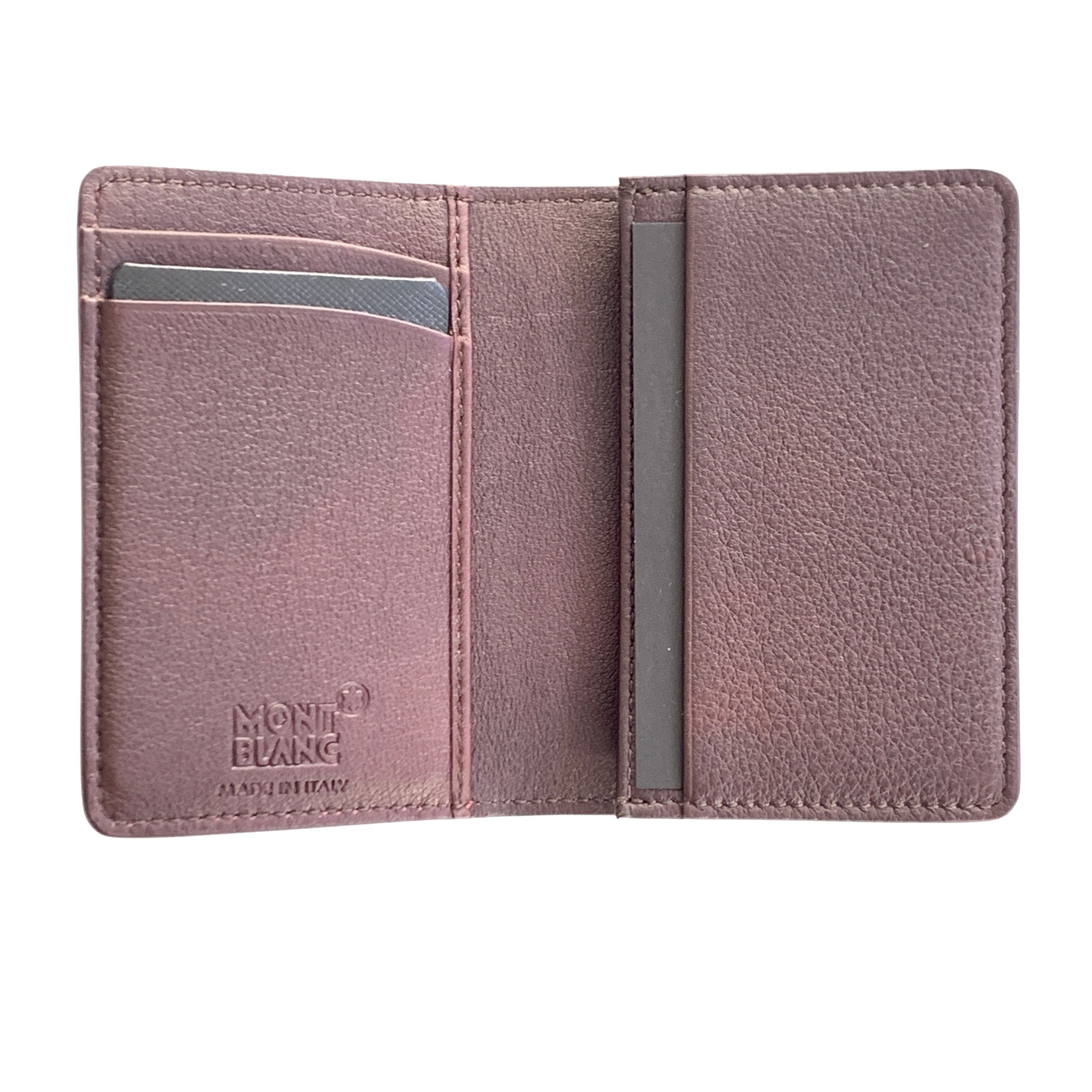 Montblanc porta biglietti da vista con soffietto a U Meisterstück Sfumato bordeaux 123727
