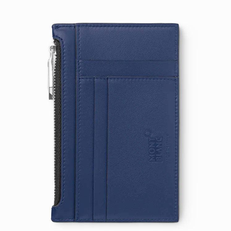 Montblanc porta carte 8 scomparti con cerniera Meisterstück blu 131698