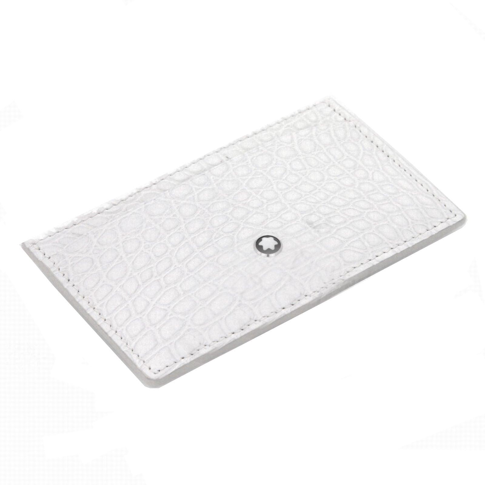 Montblanc porta carte di credito 2cc Meisterstuck bianco 113722