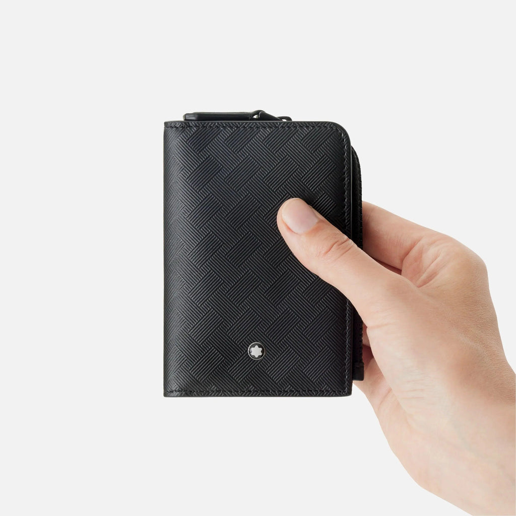 Montblanc porta carte di credito 3 scomparti con cerniera Montblanc Extreme 3.0 nero 129980